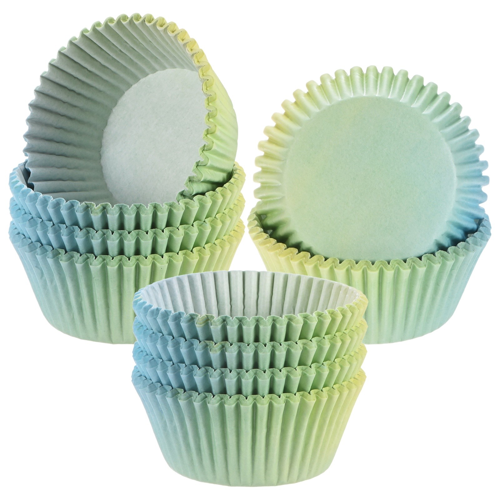 200-Pack Cupcake Liners, Cupcake Wrappers for Party[Blue-yellow Gradient]