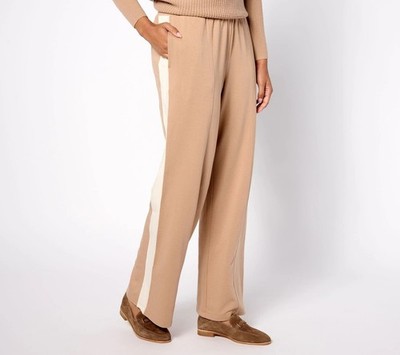 Studio Park x Kerstin Lindquist Pant Size 1X Reg Side Stripe Knit Hazel Neutral