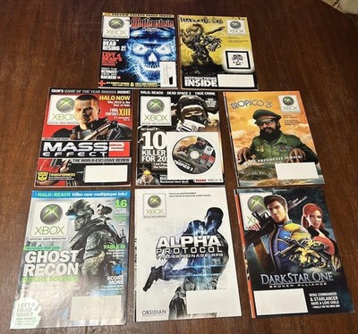 Official XBOX Magazine Lot of 8 2009-2010 Wolfenstein Mass Effect 2 Darksiders