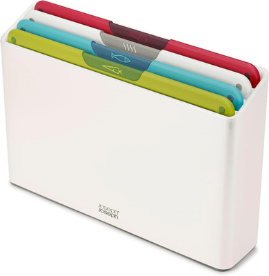 Joseph Joseph Folio Icon Schneidebrett-Set Mit Aufbewahrungsbox, Rutschfest, Far