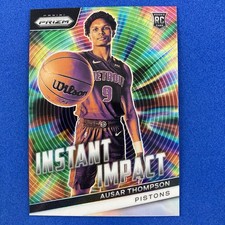 Ausar Thompson 2023-24 Panini Prizm Instant Impact Silver Rookie #2 Pistons