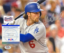 Charlie Culberson Signed 8x10 Los Angeles Dodgers Photo PSA AM35865