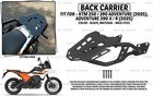 Black Back Carrier Fit "For KTM Adventure 250/390, Adventure 390 X/R (2025)"