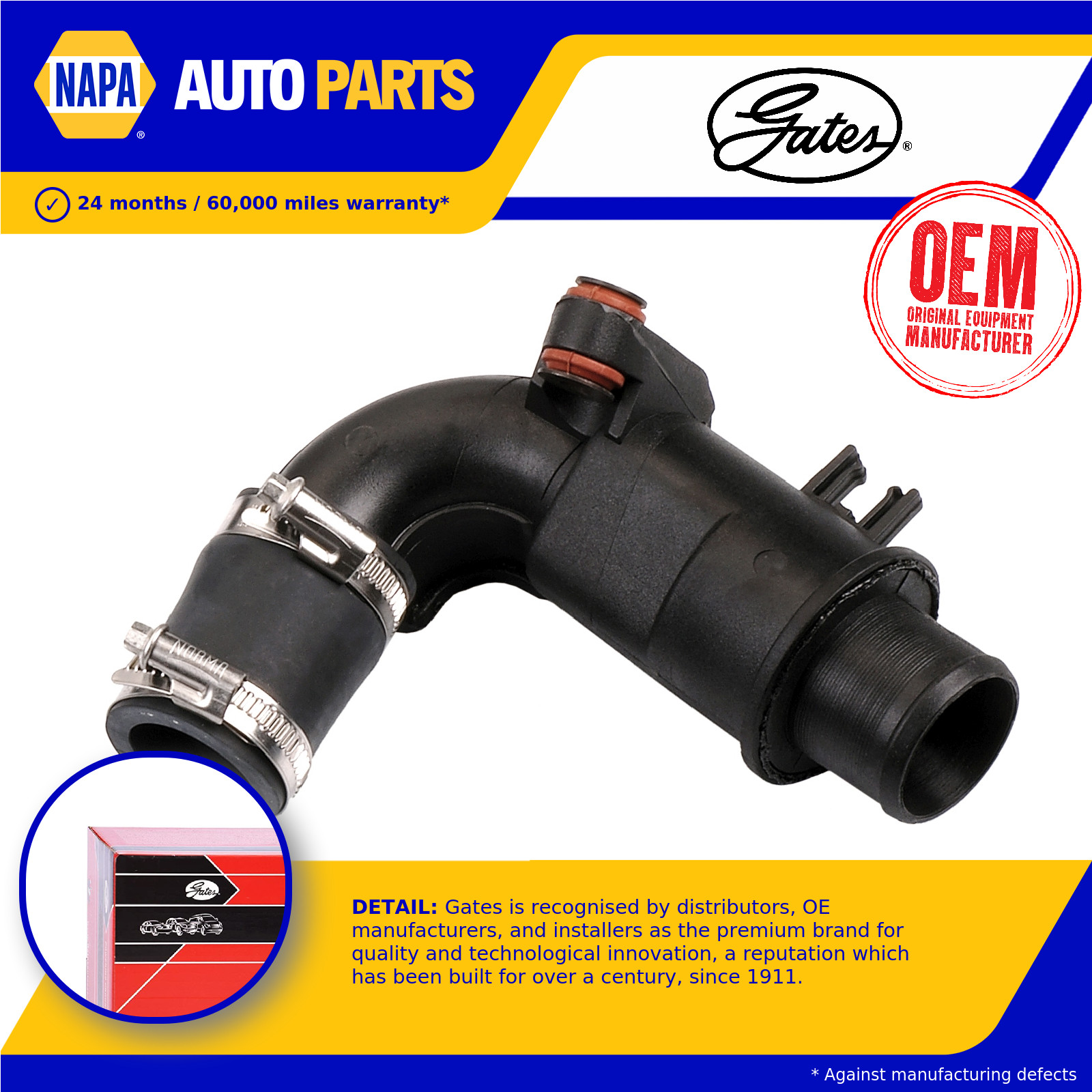 Turbo Hose 09-0082 Gates Charger 8200164191 417710082 Genuine Quality Guaranteed