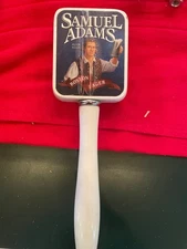 Samuel Adams Sam Adams Boston Lager Double-Sided Wooden Tap Handle, White Square