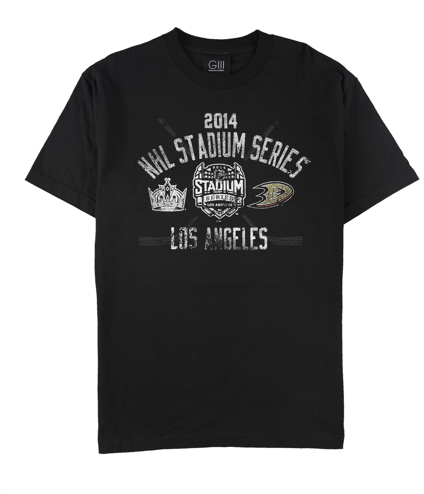 G-III Sports Mens 2014 NHL Stadium Series Graphic T-Shirt Black Large 4390₽