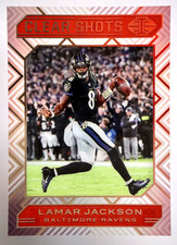 2020 Panini Illusions Lamar Jackson Clear Shots Red /149 Acetate Ravens OS1