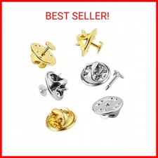 JANYUN 120 Pairs Butterfly Clutch Tie Tacks Pin Back Metal Locking Replacement w
