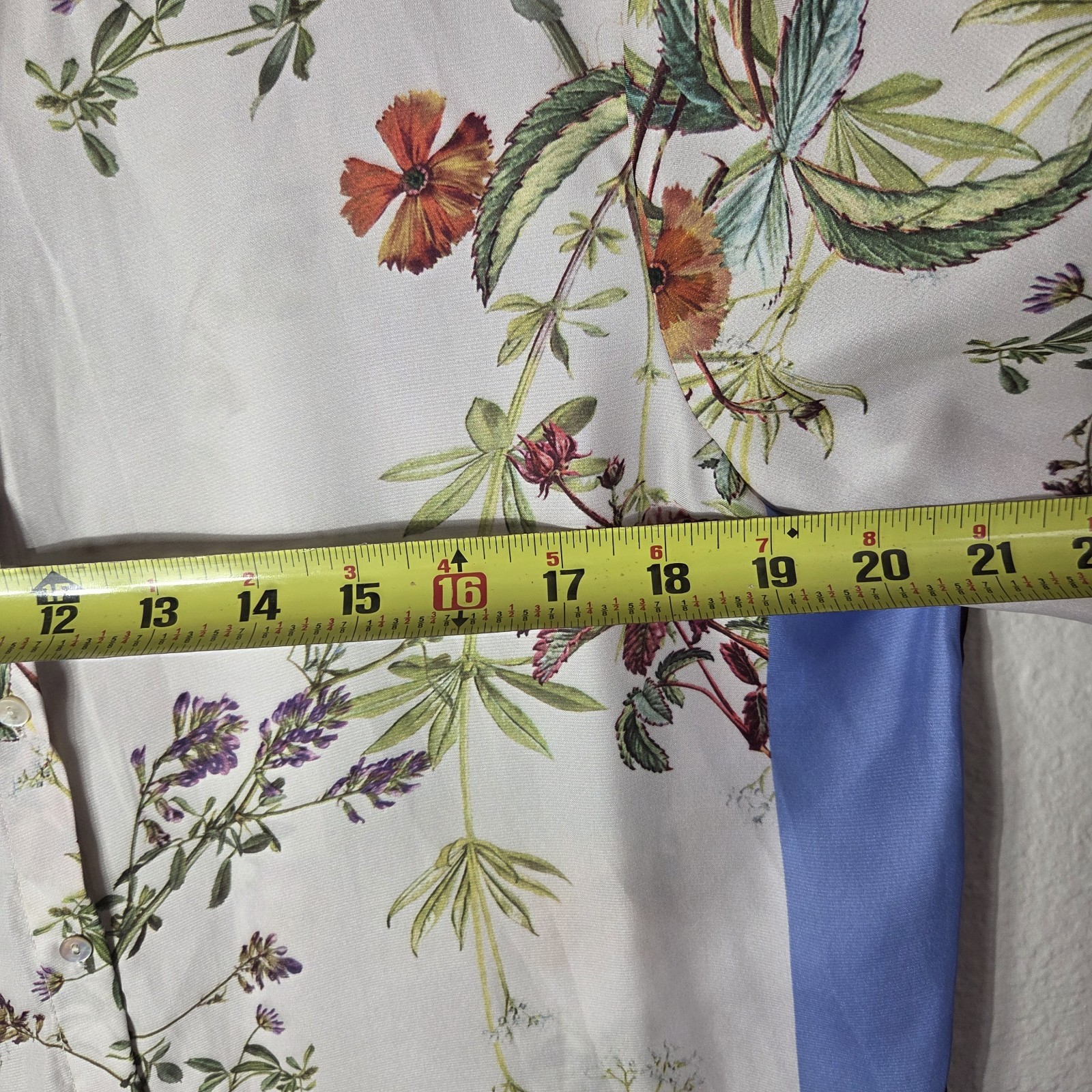 ZARA Basic White Floral Button Front Blouse Top S… - image 18