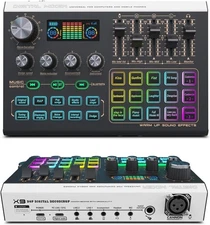 XTUGA X9 Audio Interface Mixer with 4 Voice Changer Rechargable Podcast Audio...