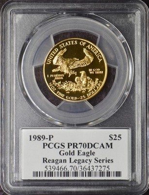 1989-P $25 American Gold Eagle - PCGS PR70DCAM Reagan Legacy