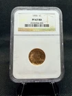 1955 Proof Lincoln Wheat Penny NGC PF 67 RD (Red)