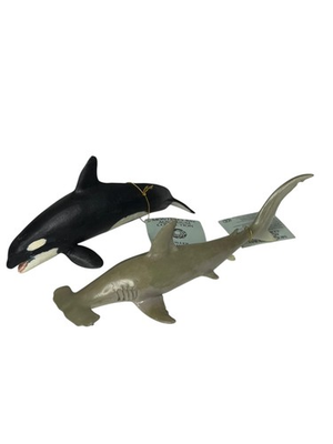 #ad Hammerhead Shark amp; Killer Whale 1991 Monterey Bay Aquarium Safari Figures $11.99