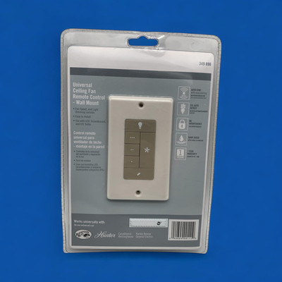 UNIVERSAL CEILING FAN REMOTE CONTROL WALL MOUNT - 349 896 NEW Hampton Bay Hunter