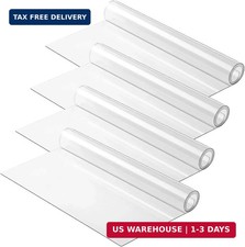 4 Pcs Clear Table Cover Protector Rectangle, PVC Table Cover Protector 15.8 x 23