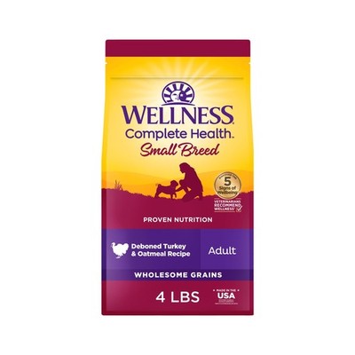 Wellness Complete Health Small Breed Adult Dry Dog Food, Wholesome Grain Kibb...