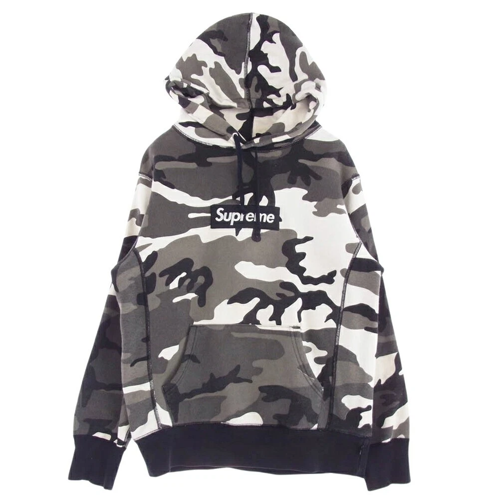 Sweat à capuche suprême 13AW logo camouflage neige logo pull