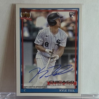 Topps 2026 Series 1 Kyle Teel RC Auto #91A-KTE White Sox 1991 Insert