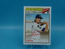 2026 Topps Heritage Alex Freeland Real One Auto Red Ink #57/77 LA Dodgers RC