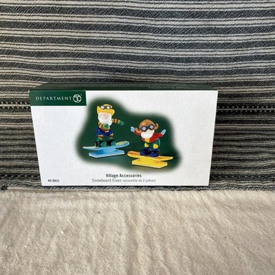 Dept 56 Snowboard Elves North Pole Series Village Accessories 810825 Elf -Sealed
