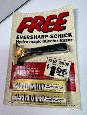 Vintage Eversharp-Schick Hydro-Magic Injector Razor Collectible Safety Razor NOS