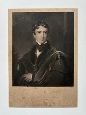 Antique Engraving John George Lambton, 1st Earl of Durham 1838