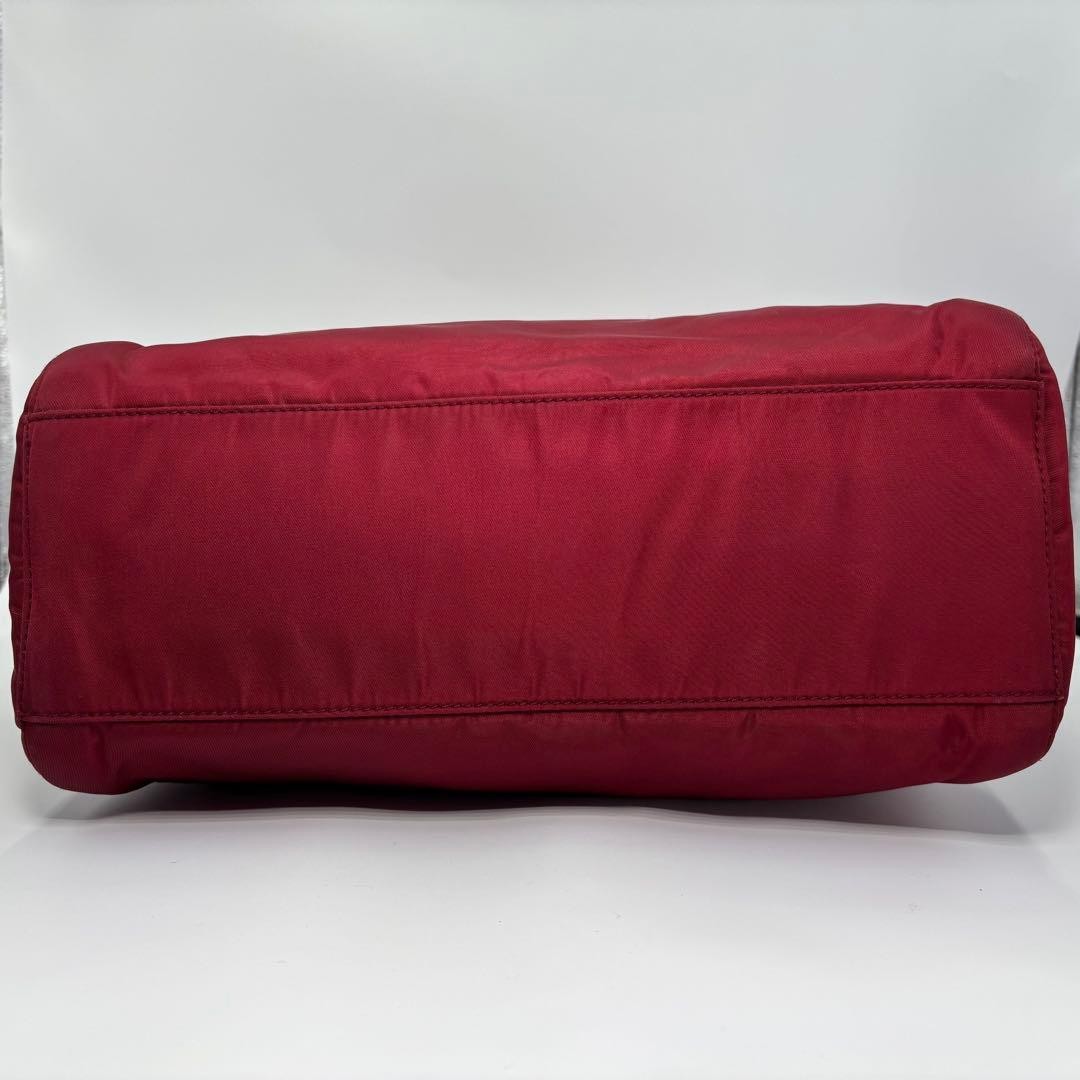 PRADA Nylon Tote Bag Bordeaux Lightweight Authentic Handbag with Card thumbnail 7