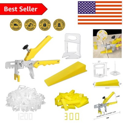 Complete Tile Leveling Kit: 1200 Spacers & 300 Reusable Wedges for Stone Install