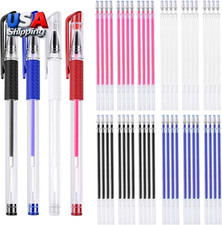 4 Pieces Heat Erasable Pens for Fabric with 28 Refills Fabric Marking Pe