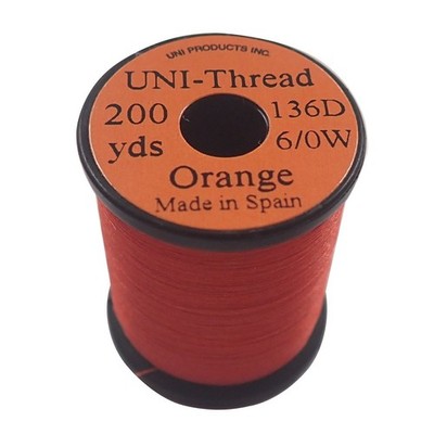 TIEMCO UNI Thread 6/0 200 Yard Orange Fly Tying Line