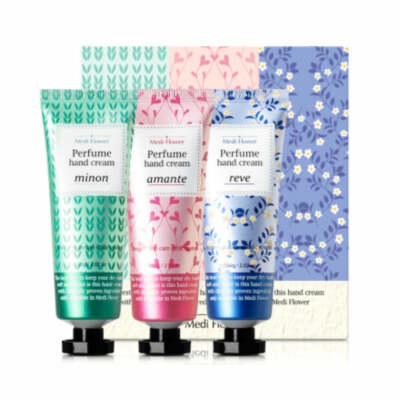 Medi Flower Perfume Hand Cream 80g 3 Pieces Set - FREE SHIPPING