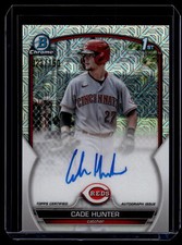 Cade Hunter 2023 Bowman Chrome HTA Choice Mojo Refractor Auto Card /150 #CPA-CH