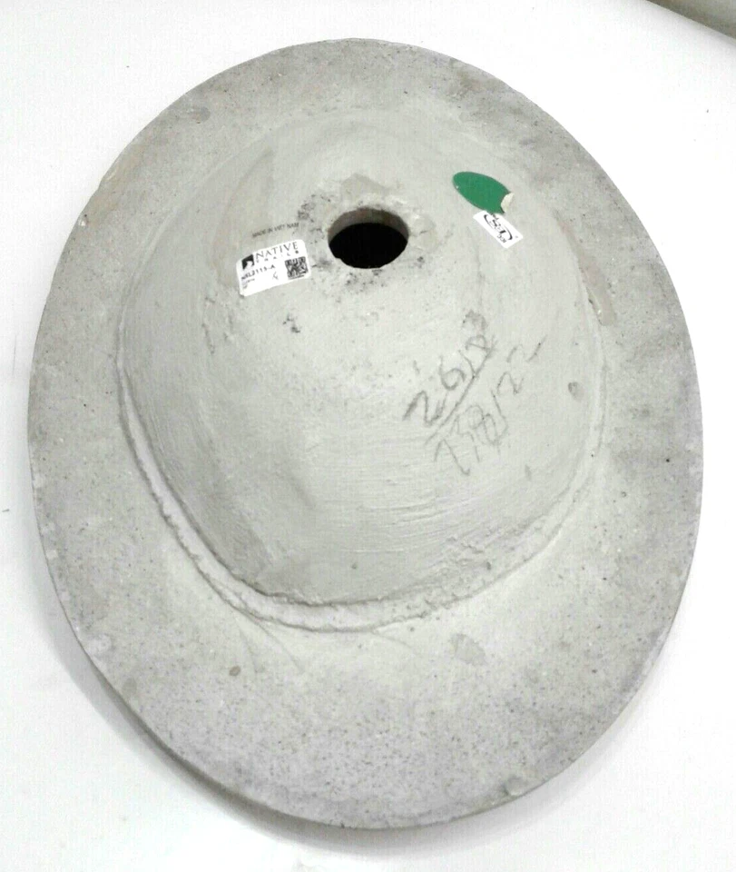 Native Trails NSL2115-A Cuyama 21"Oval Concrete Drop In Bathroom Sink Ash Finish - Image 4 of 4