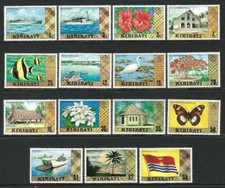 Kiribati 1979 to 1981 - Complete set of Definitives up to $5 - Set of 15 - MNH