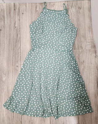 BCX Dress Sage Green Polka-dot Dress Woman's Size S | eBay BCX Dress Sage Green Polka-dot Dress Woman's Size S | eBay