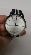 Guess Men's Watch w0795g4 Escrow Wristwatch Blue and white striped band 