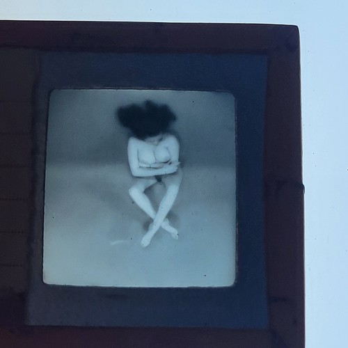 Stereo 3D Slide Nude Naked of Woman Model Rare & Vintage Brunette Sitting - Picture 2 of 6