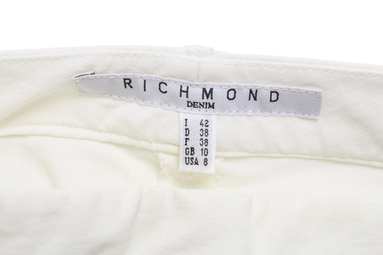 Richmond Denim Trousers Ladies UK 10 Tapered Fit Casual Zip Fly off White thumbnail 7