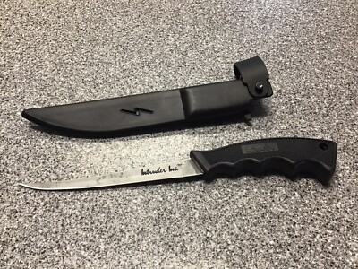 Intruder Fish Filet Knife w/Sheath 6  Very Sharp EUC
