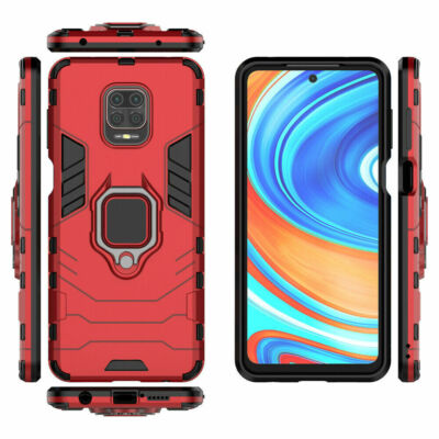 For Xiaomi Redmi Note 13 12 11 10 9T 9 Pro Magnetic Ring Stand Armor Case Cover