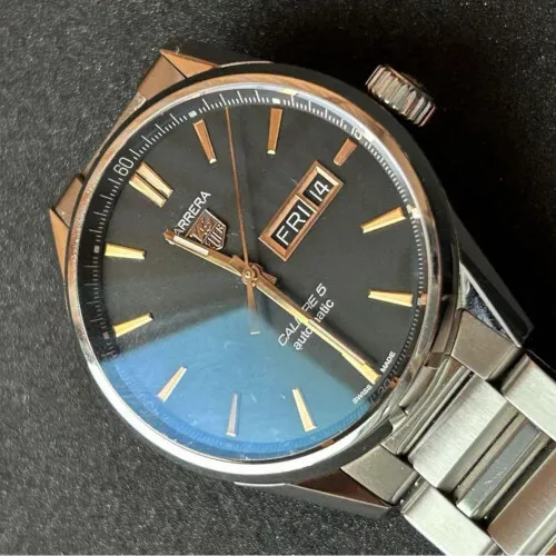 TAG Heuer Carrera Calibre 5 Day Date Rose Gold used - Picture 1 of 7