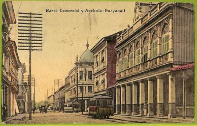 af2369 - ECUADOR - Vintage Postcard - Guayaquil -Banco Comercial y Agricola-1908