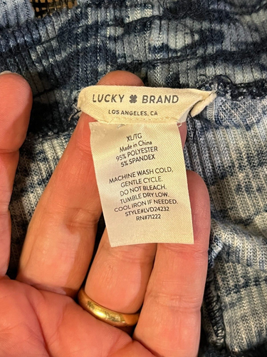 Lucky Brand Blue Camo Pajama Lounge Wear Pants Womens Size XL - Picture 3 of 3