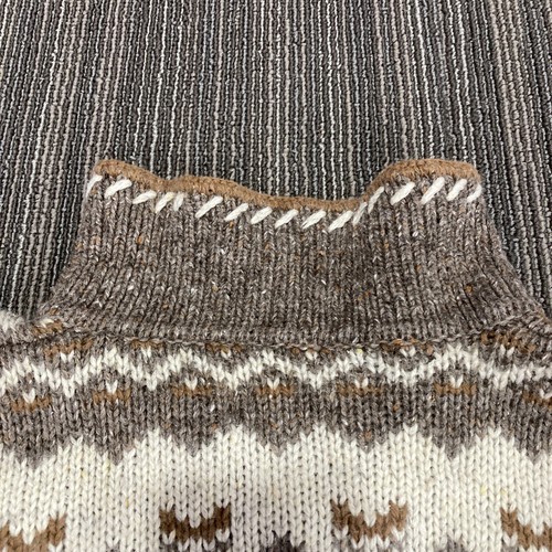 Vintage St Johns Bay Wool Blend Sweater Mens XL Fair Isle Henley Grandpa Heavy - Picture 18 of 24