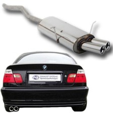 FOX Sportauspuff Racinganlage ab Kat. BMW E46 316 318 2x76mm eingerollt