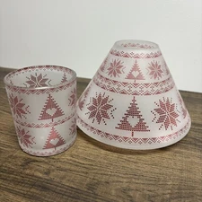 Yankee Candle Mountain Holiday Red Nordic Large Jar Candle Shade # 1628674