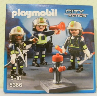 Playmobil City Action Feuerwehr - Team 5366 Neu & OVP Feuerwehrmänner Hydrant - Bild 1 von 2