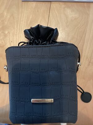 Croc Embossed Drawstring Bucket Bag Classic Modern Unique 7 X 5 X 5