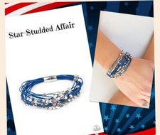 Paparazzi Star   Studded Affair BLUE Bracelet   NWT   LQQK