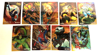 Fleer Golden Web Nine Card Chrome Set Spider-Man Venom Corben Bisley Vallejo Neu